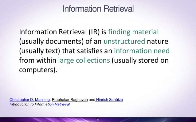 INFORMATION RETRIEVAL SYSTEM PDF
